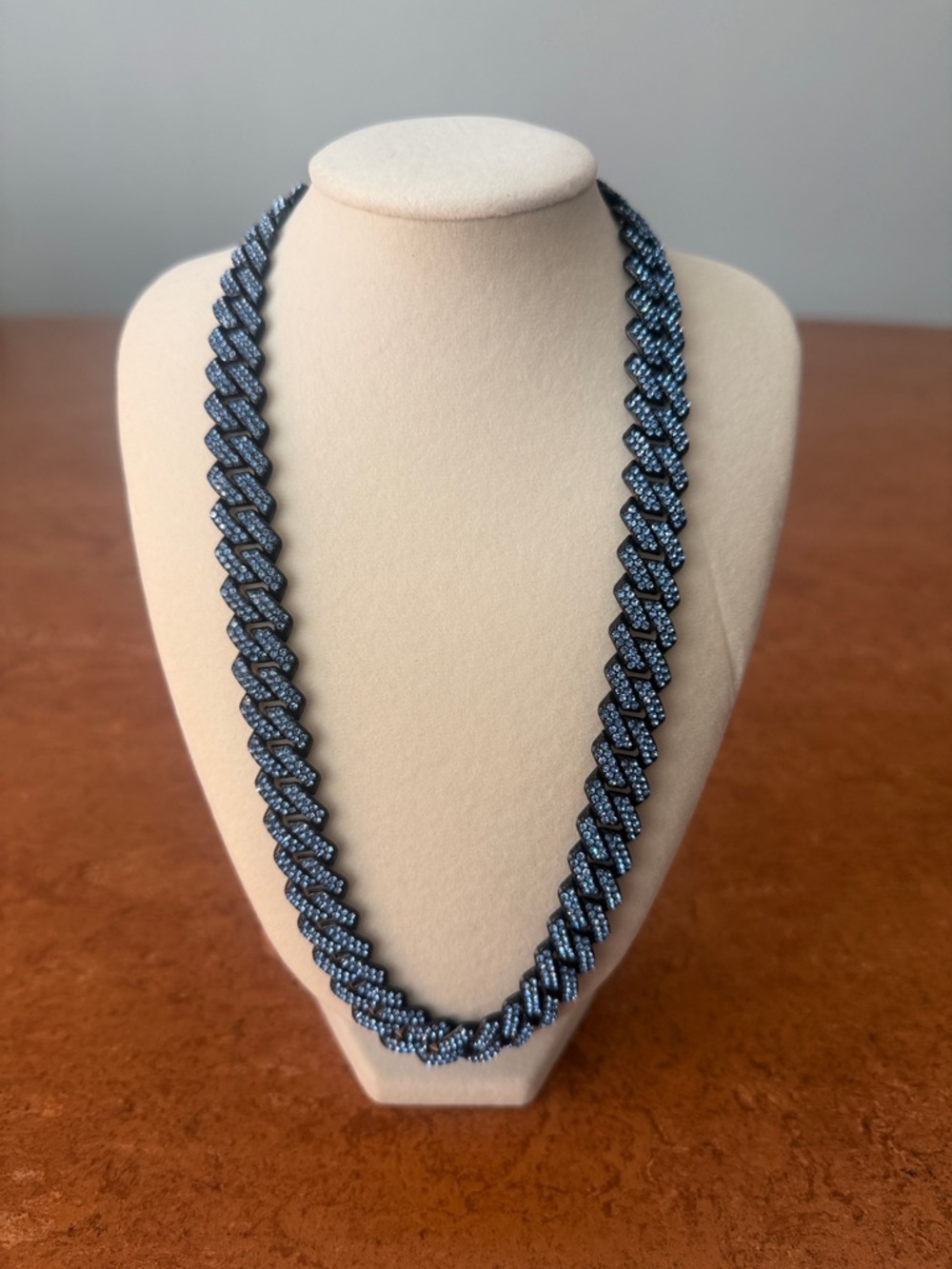 Blue Link Chain w/Black Accents - VVSCZ jewels